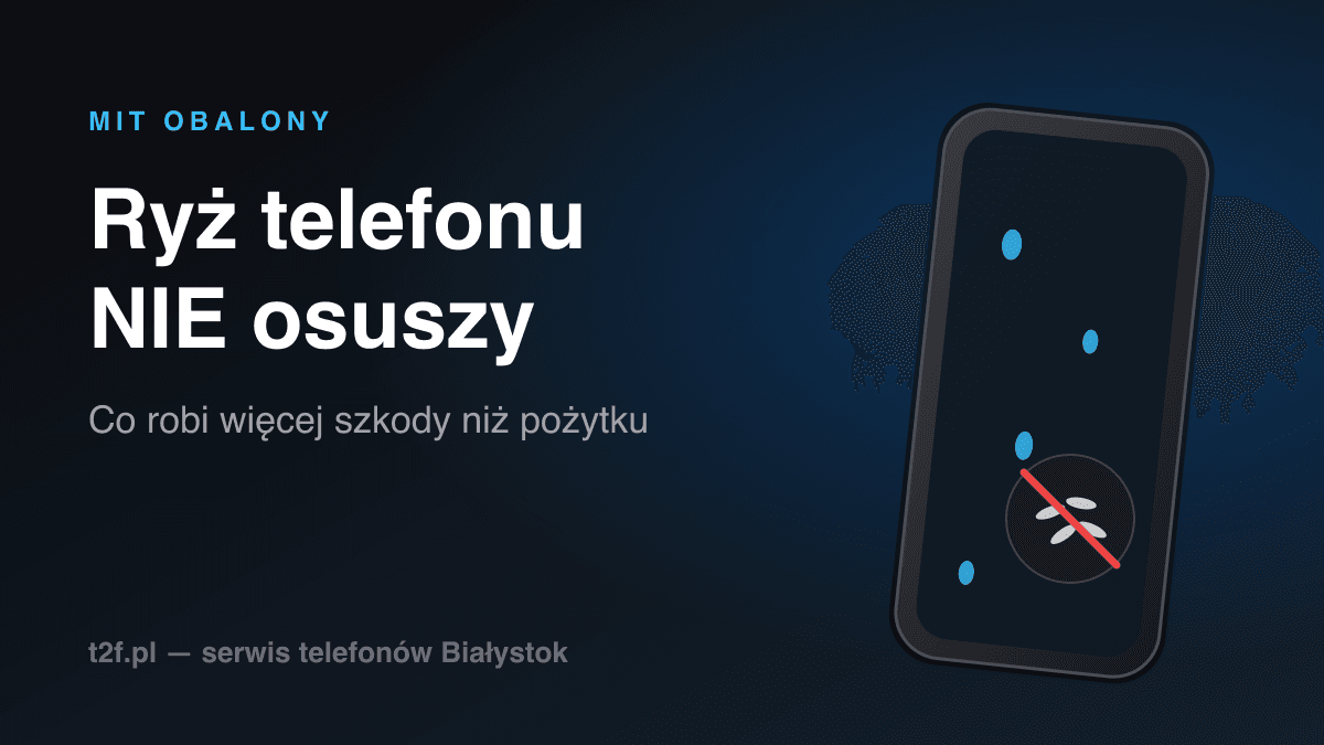 Mit ryżu: dlaczego wsadzanie zalanego telefonu do ryżu to błąd